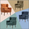 CAVINAS Modern Accent Chair, Fabric Upholstered Armchair for Living Room, Comfy Soft Padded Lounge Chair with Pillow - 4 of 4