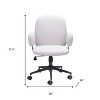 HomeRoots Beige and Black Adjustable Height Swivel Rolling Office Chair - 3 of 4