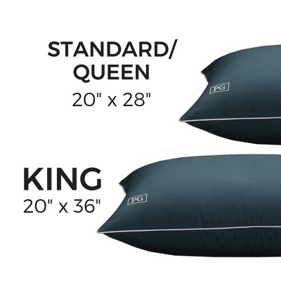 King Size Blue Hypoallergenic Down Alternative Pillow Set