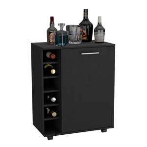 NicBex Rolling Kitchen Island Cart with 6 Bottle Racks and 2 Shelves,Kitchen Island on Wheels with Storage,Modern Island Table for Kitchen - 1 of 4
