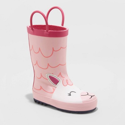 girls pink rain boots