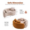 66.9" Chenille S-Curved Sectional Sofa with Pillows - 2 of 4