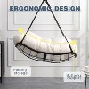 CAVINAS Outdoor Swing Chair with Cushion and Anti-Slip Safety Rings,Porch Swing for Bedroom, Garden, Courtyard,Off-White - 2 of 4