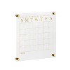 Martha Stewart Acrylic Monthly Dry Erase Wall Calendar Gold Print Clear: Office Wall Organizer & Desk Organization Set - 4 of 4