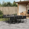 vidaXL Garden Dining Set Black, Dark Grey - 2 of 4