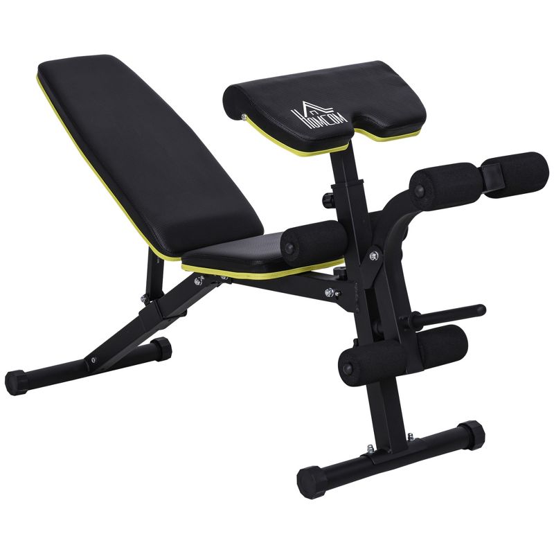 Soozier Adjustable Sit-Up Dumbbell Bench Multi-Functional Purpose Hyper Extension Bench With Adjustable Seat and Back Angle, 1 of 9