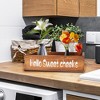Bathroom decoration box with double-sided interesting bathroom logo toilet paper holder, with cute box logo rustic wooden box of farmhouse - 2 of 4