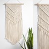 Aoibox Handcrafted Macrame Wall Hanging, Cotton Woven Boho Tapestry Decor for Bedroom, Nursery, Living Room, 17" W x 33" L - 4 of 4