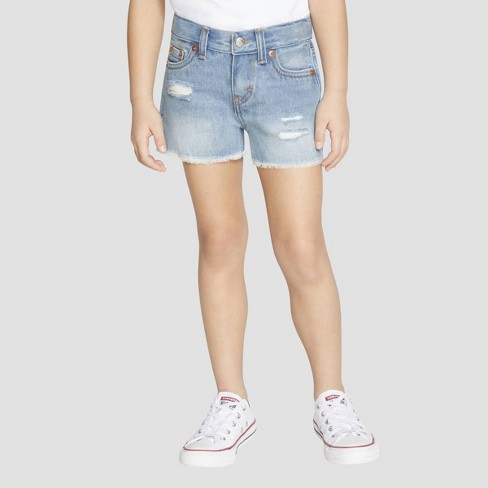 Levi's® Girls' Girlfriend Jean Shorts - Distressed Light Wash : Target