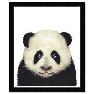 Wynwood Studio 15"x21" Cute Baby Panda Animals Framed Art Print : Modern Decor, Digital Zoo/Wildlife, Vertical Layout - 1 of 4