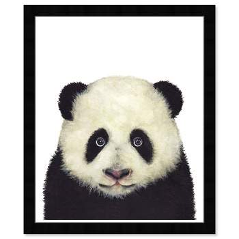 15" x 21" Cute Baby Panda Animals Framed Art Print - Wynwood Studio