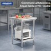 ROVSUN 24 X 24 Inch Stainless Steel Tablewith Hooks & Adjustable UnderShelf for Home Kitchen Restaurant - 3 of 4