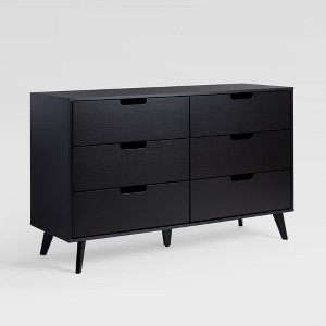 NicBex 32.67"H Simple Cut Out Handles Dresser for Bedroom with 6 Drawers - 1 of 4