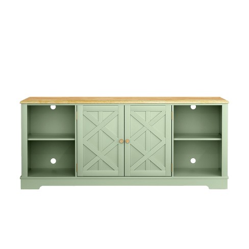 70" Farmhouse Style Tv Stand For Tvs Up To 78" Green - Festivo : Target