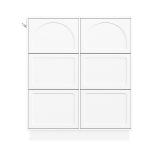 CLIHOME Freestanding Narrow Tipping Bucket Shoe Cabinet with 6 Flip Drawers, Cream Style Entryway Organizer with 3 Silver Hooks - 1 of 4