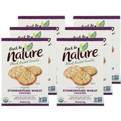 Photo 1 of ***4/6 Pack*** Back To Nature Stoneground Wheat Crackers - Case of 4/6