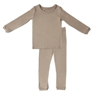 tiny knot co. Toddler Children's Gender Neutral Buttery Soft Durable, Tagless Solid TENCEL Modal Pajama Set - 1 of 4