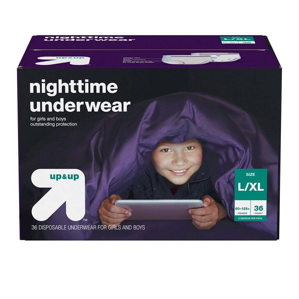 Nighttime disposable underwater for girls and boys 36 count (L/XL )