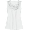 Collections Etc Stylish Crochet Trim Easy-Fit Sleeveless Top - 2 of 4