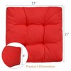 Costway 2PCS 21'' x 21'' Patio Chair Seat Cushion Pads Indoor/Outdoor Brown/Red/Beige/Navy/Turquoise/Multicolor - 4 of 4