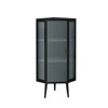 FONTOI 22.25" 3-Tier Floor Coner Cabinet with Tempered Glass Door & Storage Shelves for Bathroom, Living Room, Black, 16.54"*43.3"*22.25" - 4 of 4