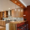 Robert Stevenson Lighting Atwood Modern Minimalist Glass and Metal Ceiling Light Brushed Bronze: ETL Listed, 60W E26, Clear Shade - 2 of 4