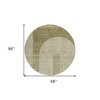 Taupe Beige And Tan Geometric Washable Indoor Outdoor Area Rug - 3 of 4