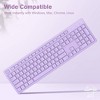 Evo Bytes Purple Ergonomic Wireless Silent Keyboard - 4 of 4