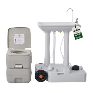 Hike Crew XL Portable Camping Sink & Toilet - 8 Gal Outdoor Sink & Travel Toilet W/5 Gal Waste Tank - 1 of 4