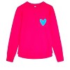 Memoi Girls Heart Graphic Trimmed Pocket Long Sleeve T-Shirt - 2 of 4