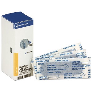 First Aid Only Metal Detectable Adhesive Bandages, Foam, Blue, 1 x 3, 25/Box - 1 of 1