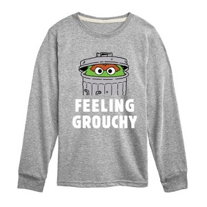 Boys' - Sesame Street - Feeling Grouchy -Toddler and Youth Long Sleeve T-Shirt Long Sleeve Graphic T-Shirt - 1 of 3