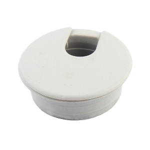 Unique Bargains Office Computer Desk Plastic Cable Hole Cover Grommet 34mm Dia Light Gray - 1 of 4
