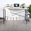 FurnitureR 47.2" Home Office Writing Desk - Simple Computer Desk with Sturdy Metal Legs, Study Table for Small Spaces, Laptop Workstation, Oak - 3 of 4