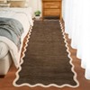 Washable Rug Modern Scalloped Rug Non Slip, Neutral Indoor Carpet - 2 of 4