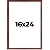 PosterPalooza | Classic Modern Brown Picture Frame - UV Acrylic, Foam Board Backing, Hanging Hardware - 2 of 4