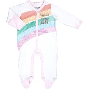 Pavilion Gift Company - My Sunshine - 0-6 Months Pink Trimmed Sleeper - One Piece Pajamas - 1 of 4