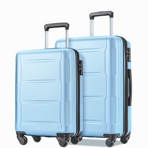 Wooakway Expanable Spinner Wheel 2 Piece Luggage Set ABS Lightweight Suitcase with TSA Lock 20inch+24inch - 1 of 4