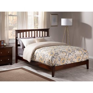 AFI Furnishings Mission Full Traditional Bed with Open Footboard and Turbo Charger in Walnut - 1 of 4