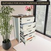 Rustic Wood 5 Drawer Dresser for Closet, Tall Chest of Drawers with Wide Metal Handles, Dressers Organizer for Living Room - 4 of 4