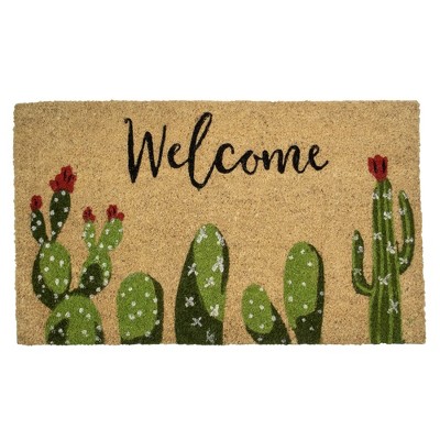 Northlight Natural Coir Blossoming Floral Outdoor Rectangular welcome  Doormat 18 X 30 : Target