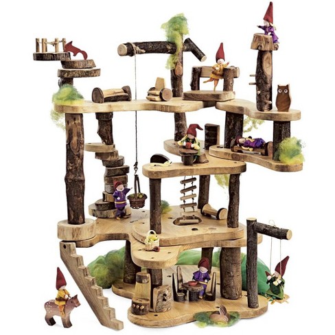 Magic Wooden Fairy Tree House Toy - Dollhouse