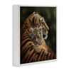 Stupell Industries Adorable Sweet Mom Tiger Holding Baby Cub Detailed Portrait Black Framed Giclee Art - 3 of 4