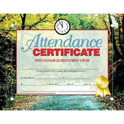 attendance award certificate templates