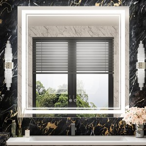 Keonjinn LED Front Light Bathroom Vanity Wall Mirror, Anti-Fog, Dimmable - 1 of 4