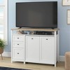 Cottage Road Credenza Desk White - Sauder: Office Furniture with Keyboard Tray & Tall Storage - 2 of 4