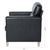 Modern Fabric/PU Upholstered 3 Seater/1 Seater Sofa Couch-ModernLuxe - image 4 of 4