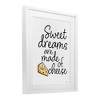 Stupell Industries Sweet Dreams Are Made Of Cheese Framed Print Under Glass Art - 2 of 4