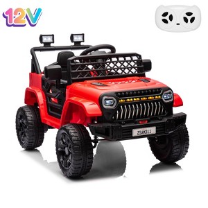 Jojoka  12V Electric Ride-On Truck for Kids with Remote Control, Dual Motors, 2 Speeds, Music Player, LED Lights, Ride on Toys for Ages 2-6 - 1 of 4