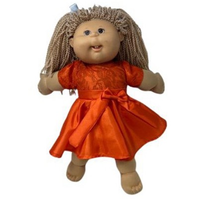 Doll Clothes Superstore Orange Party Dress Fits 15 - 16 Baby And Cabbage Patch Kid Dolls